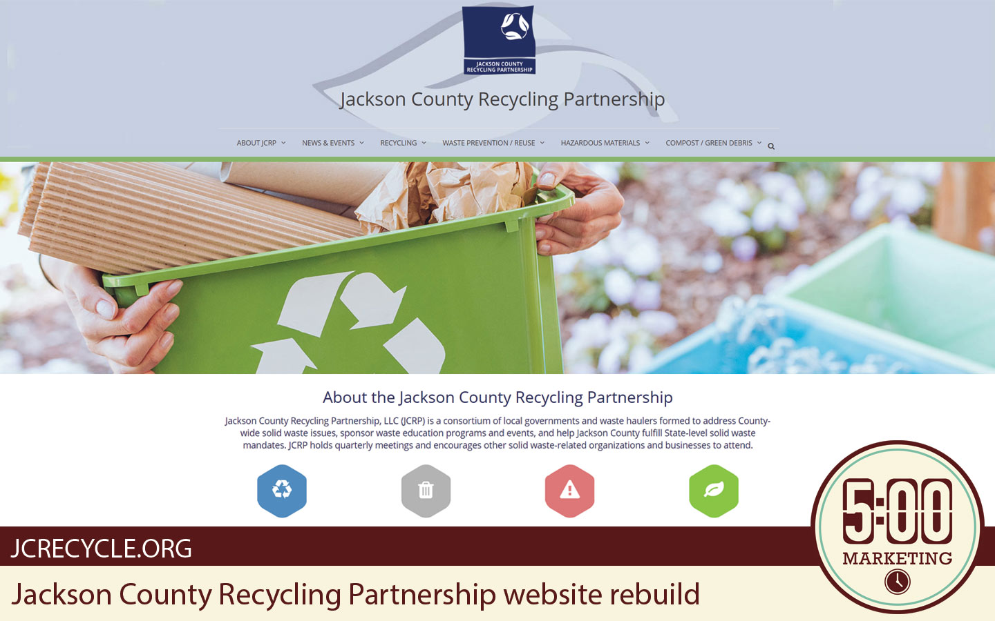 Jackson County Recycling Partnership website rebuild