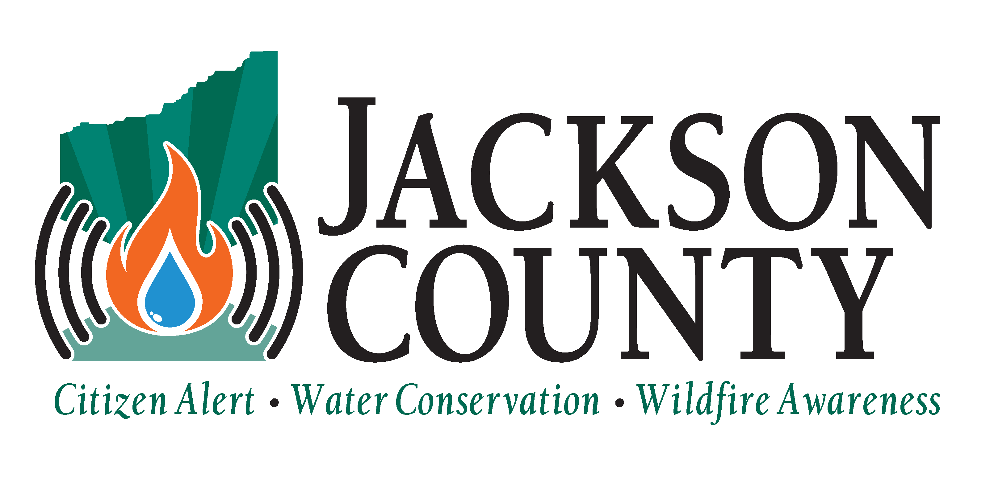 Jackson County Water Conservation, Wildfire Awareness and Citizen Alert logo